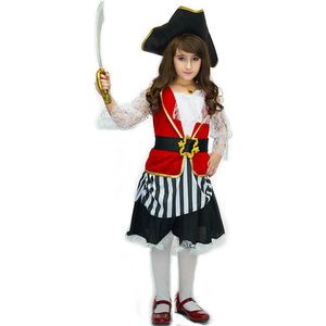 Piraten kostuum - Piraat - Jurk - Verkleedkleren - Carnavalskleding - Carnaval kostuum - Meisjes - 7 tot 9 jaar