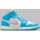 Jordan 1 Mid Dames Schoenen - Grijs - Maat: 41 - Polyester - Foot Locker