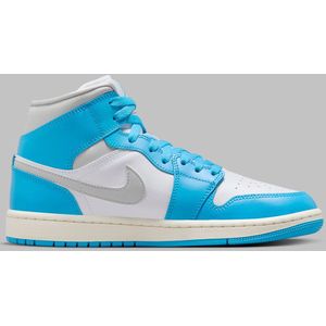 Jordan 1 Mid Dames Schoenen - Grijs - Maat: 41 - Polyester - Foot Locker