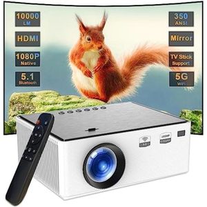 Mini Beamer - Streamen vanaf je telefoon - Input tot 4K - Bluetooth Audio - Projector - Mini Projector - HDMI - USB - Zwart - Smartphone - Draagbaar - Ingebouwde speaker
