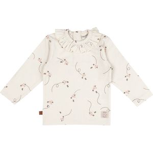 Frogs and Dogs - T-shirt Flo LS | White Alyssum - Katoen - Maat 92
