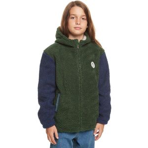 Quiksilver Pop Corn At School Sweatshirt Met Volledige Rits Groen 14 Years Jongen