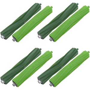4-delige set vervangende rubberen borstels geschikt voor iRobot Roomba E5 E6 i Serie i7 i7+ i8 i8+ i1 i1+ i2 i3 i3+ i4 i4+ i6 J serie robotstofzuigers.
