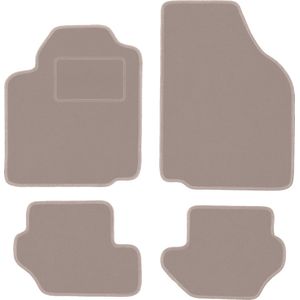 Beige velours matten voor: Ford Fiesta MK5 hatchback (1999-2002)