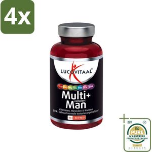 Lucovitaal - Vitaminen - Multi+ Compleet Man - 120 Tabletten - Voordeelverpakking - 4 stuks - Testosteron - Zink supplement