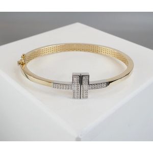 Bicolor goud Christian bangle