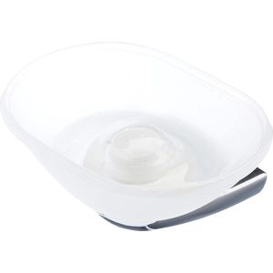 Wand Accessoires Darwin zeepbakje chroom glas - wit Estandar met bevestigingsmateriaal