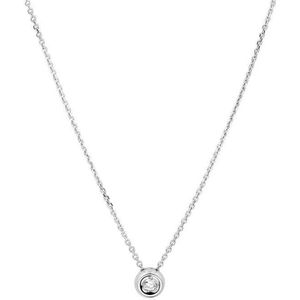 YO&NO - Ketting - Witgoud - Diamant - 1,0 mm -  41 - 43 - 45 cm - 585 goud