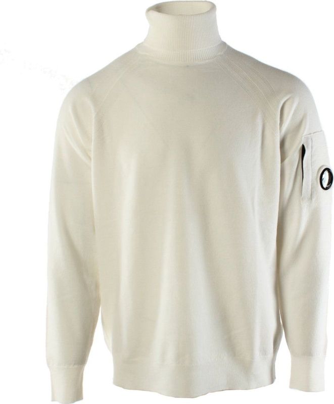C.P. Company - Trui - Wit - Heren - 88% Wol - 12% Polyester