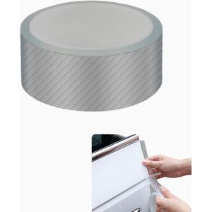 Zelfklevende koolstofvezelstickers voor deur en vensterbank - Zwart, 3 cm x 10 m