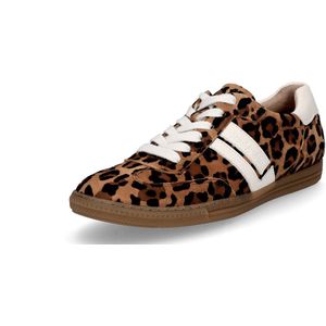 Sneakers - Dierenprint - Leer/Suède - Platte Hak