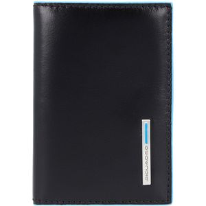 Piquadro Blauw vierkant sleuteletui leer 6,5 cm