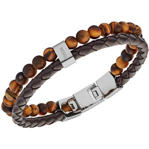 Fossil Vintage Casual JF03118040 Herenarmband 18 cm - Bruin
