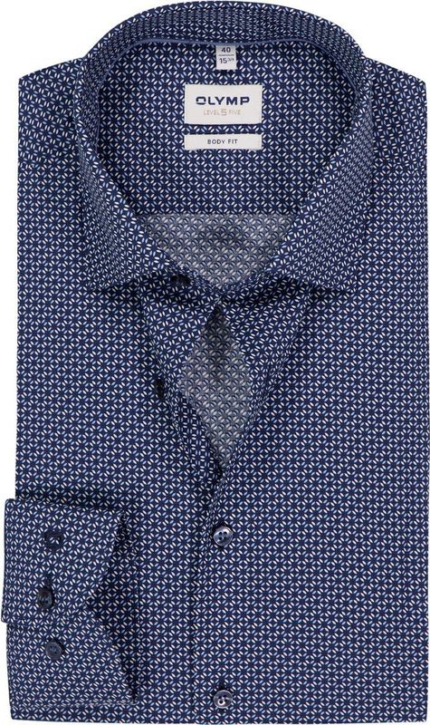 OLYMP Level Five Overhemd, body fit, New York Kent, Marineblauw