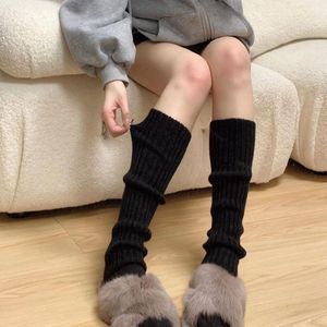 Gebreide Beenwarmers voor Dames - Warm en Stijlvol - 2 Paar - Zwart/Wit