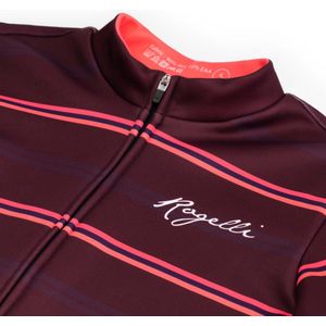 Rogelli Stripe Fietsjack Winter - Dames - Bordeaux, Koraal - Maat S