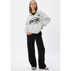 Halve ritssluiting Met drukwerk Sweatshirt