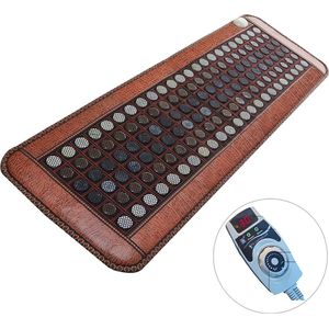Happyment Infrarood Edelstenen Deluxe - Thermomat - Warmte Therapie Mat - Verwarmde Stenen - Echte Jade - Toermalijn - 60x150cm