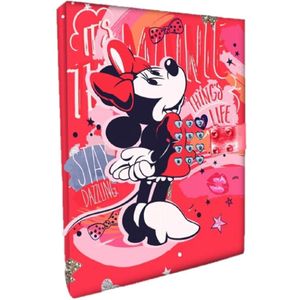 Disney Minnie Mouse dagboek met code - Disney - Minnie Mouse - Persoonlijke dagboeken - Cadeau voor meiden/kinderen