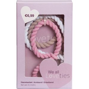 LoveTies Voordeelset Doosje Midi Wit/Beige/Roze