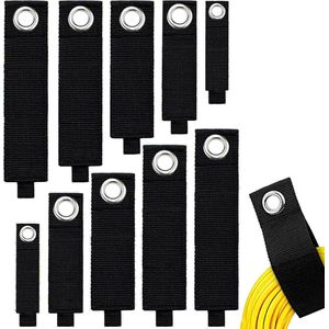 10 stuks verlengsnoerhouder organizer zware opbergriemen klittenband kabelriemen hanger garage opslag accessoires wikkeltouw organizer voor het ophangen van kabels slangen touwen en gereedschappen