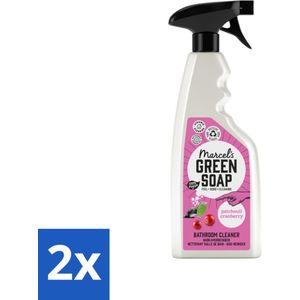 2 x Marcel's Green Soap - Badkamerreiniger - Patchouli & Cranberry - Krachtige werking - 500 ml - Badkamerreiniger - Schoonmaakproduct - Milieuvriendelijk - Biologisch Afbreekbaar - Vegan