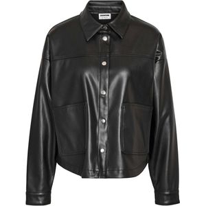 Noisy may - Nmbettie Ls Pu Shirt - Blouse - Zwart