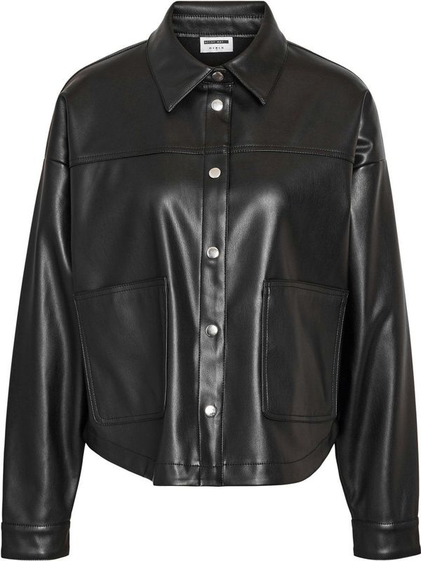 Noisy may - Nmbettie Ls Pu Shirt - Blouse - Zwart