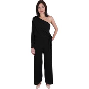 Zwarte jumpsuit, open schouder JOHN ZACK