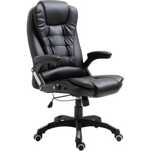 The Living Store bureaustoel - hoogwaardig ergonomisch ontwerp - zwart - 68x71x(110-119) cm - met nylon zwenkwielen - gasveersysteem en verstelbare hoogte