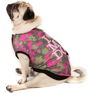 I Love My Dog Honden sweatshirt Camu Pink