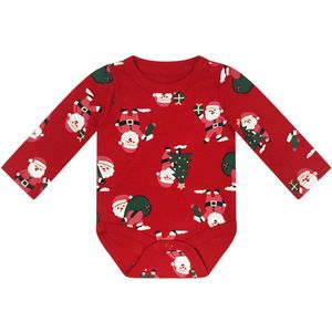 Kerst Romper Kerstman Kerstboom - Maat 56 - 100% katoen - Rompertjes baby kleding babykleding jongens meisjes - Kerstkleding