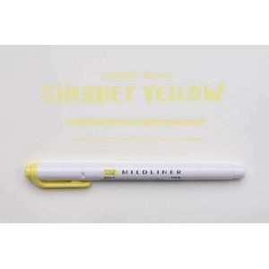 2 x Zebra Mildliner Double-Sided Highlighter - Fine / Bold – Mild Sherbet Yellow