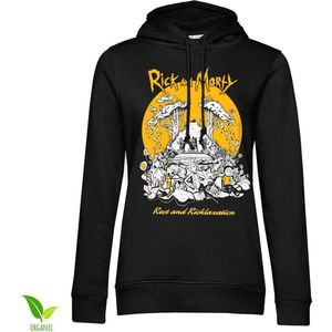 Rick And Morty Rest And Ricklaxation Girls Hoodie Damen Black-S