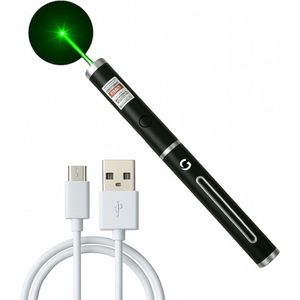 GUUUS® | Professionele Laserpen | USB | Oplaadbaar - Groen - Laserlampje - Laserpointer Kat - Laser - USB Rechargeable - CE Certificaat - Laser-pointer Lange Afstand, Laser-pointer Pen, TV Led Lcd - AA Batterijen - Batterijen inbegrepen