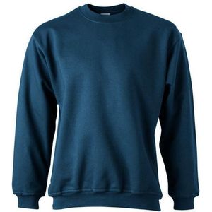 James and Nicholson Unisex Round Heavy Sweatshirt (Benzineblauw)