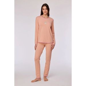 Woody pyjama meisjes/dames - roze/geel - kat - 252-10-PZG-Z/927 - maat L