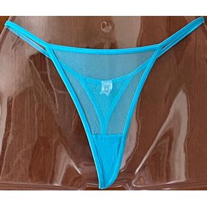 Pretty Polly Slip - V-Back - String - Large - Turquoise - 3 paar