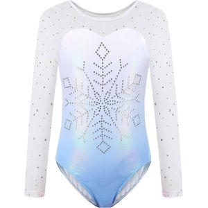 Gymnastiekpak voor Kinderen - Splice Tankshirt en Turnpakje in Blauw met Lange Mouwen