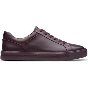 Clarks Un Maui Lace Dames Sneakers - Aubergine Leather - Maat 40