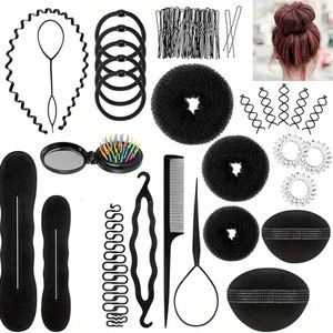 67-delige Haarstyling Set – Complete DIY Haar Design & Vlecht Tool Kit – Magische Snelle Spiraal Vlechtgereedschappen voor Eenvoudige & Creatieve Kapsels - T