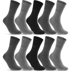 Drukvrije sokken | Zonder knellende boord | Naadloos | Merk: Naft | Kleur: Grijs | Maat: 35 t/m 50 | 12 paar