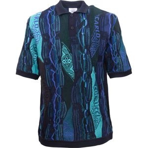 Carlo Colucci Heren Polo Blauw C10102/101