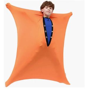 Daity 1 stuk - Sensorische lichaamssokken voor kinderen, elastische compressiesokken voor sensorische verwerkingsstoornissen, autisme, ADHD, ademende sensorische sokken voor kalmerende diepe compressietherapie (maat M: 119*69cm)