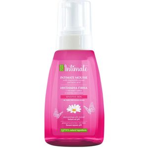 Natuurlijke intieme schuim was met kamille en melkzuur voor gevoelige huid - gebalanceerde pH 250ml