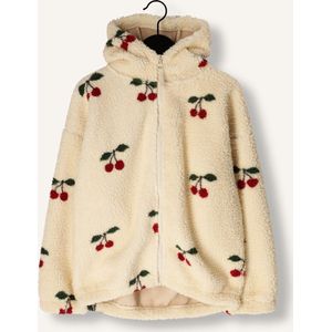 Konges Slojd Jody Teddy Hoodie Grs Jassen Meisjes - Winterjas - Creme - Maat 122/128