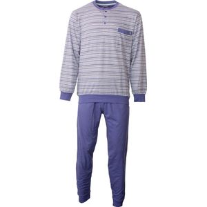 Paul Hopkins Heren Pyjama - Strepen - Borstzakje - Blauw - Maat S