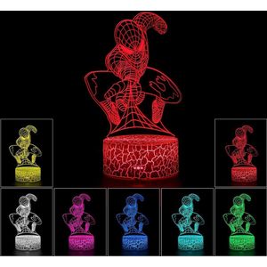 Crrynuo, Spiderman Speelgoed Nachtlampje voor Kinderen - Nachtlampje - 16 Kleur Veranderende Touch en Afstandsbediening Decoratieve Lamp, Perfect voor Vakanties of Huisdecoratie