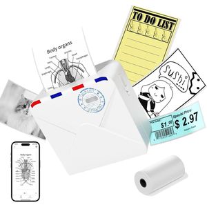 Mini Printer - Pocket Fotoprinter - Thermische - Draadloos Voor Mobiel