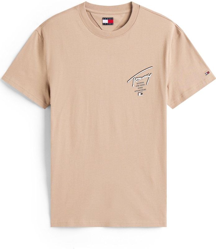 Tommy Jeans Shirt 'CITY'  taupe / zwart / wit